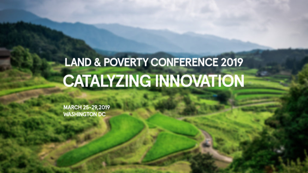 GEOFIT participera à la Land and Poverty Conference, organisée par la Banque Mondiale