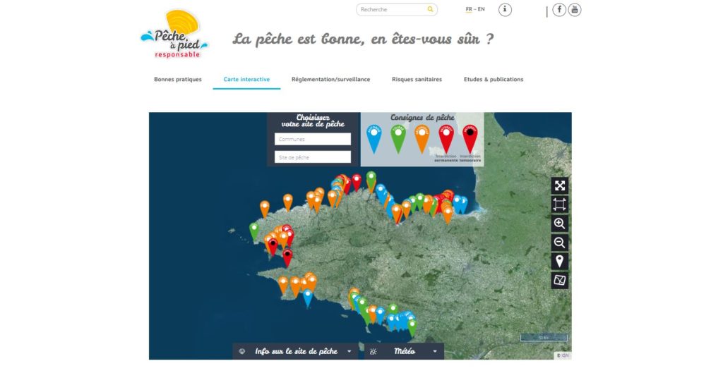 Le geoportail recence 100 sites en Bretagne