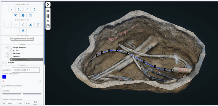 Visuel de la plateforme RAPHAL, solution de détection de réseaux pour une reconstruction 3D géoréférencée