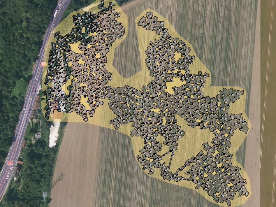 Projet de déviation de Vauciennes : plan géocarte